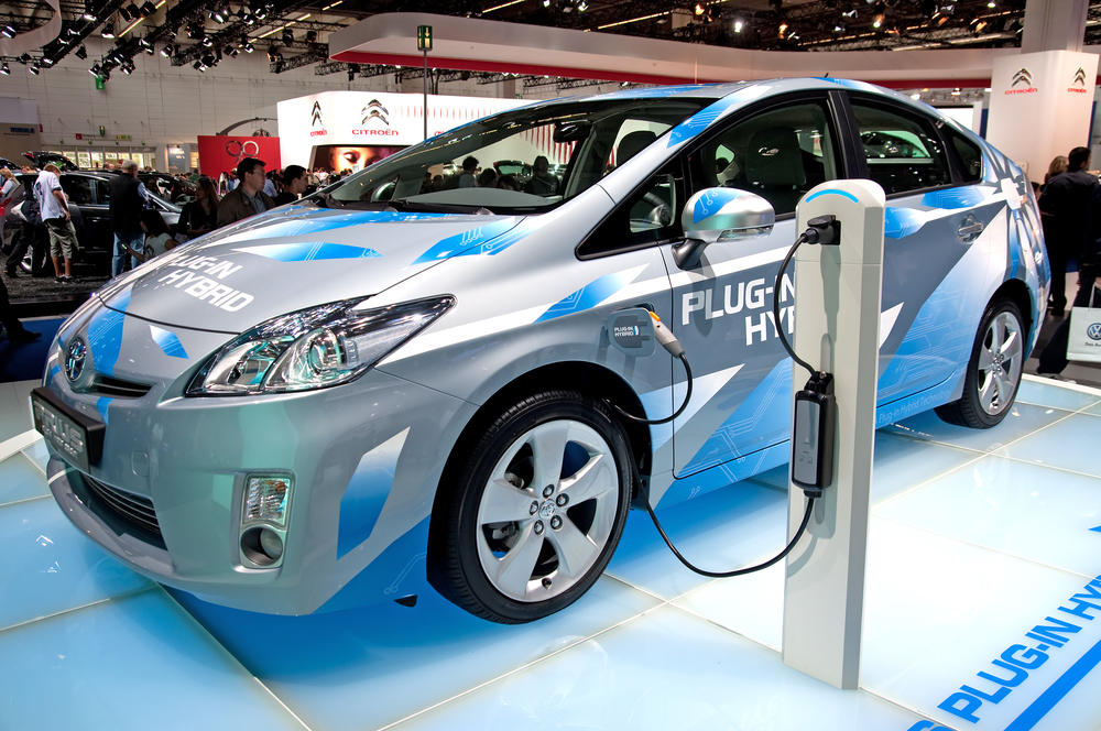 Silver Electric Vehicle