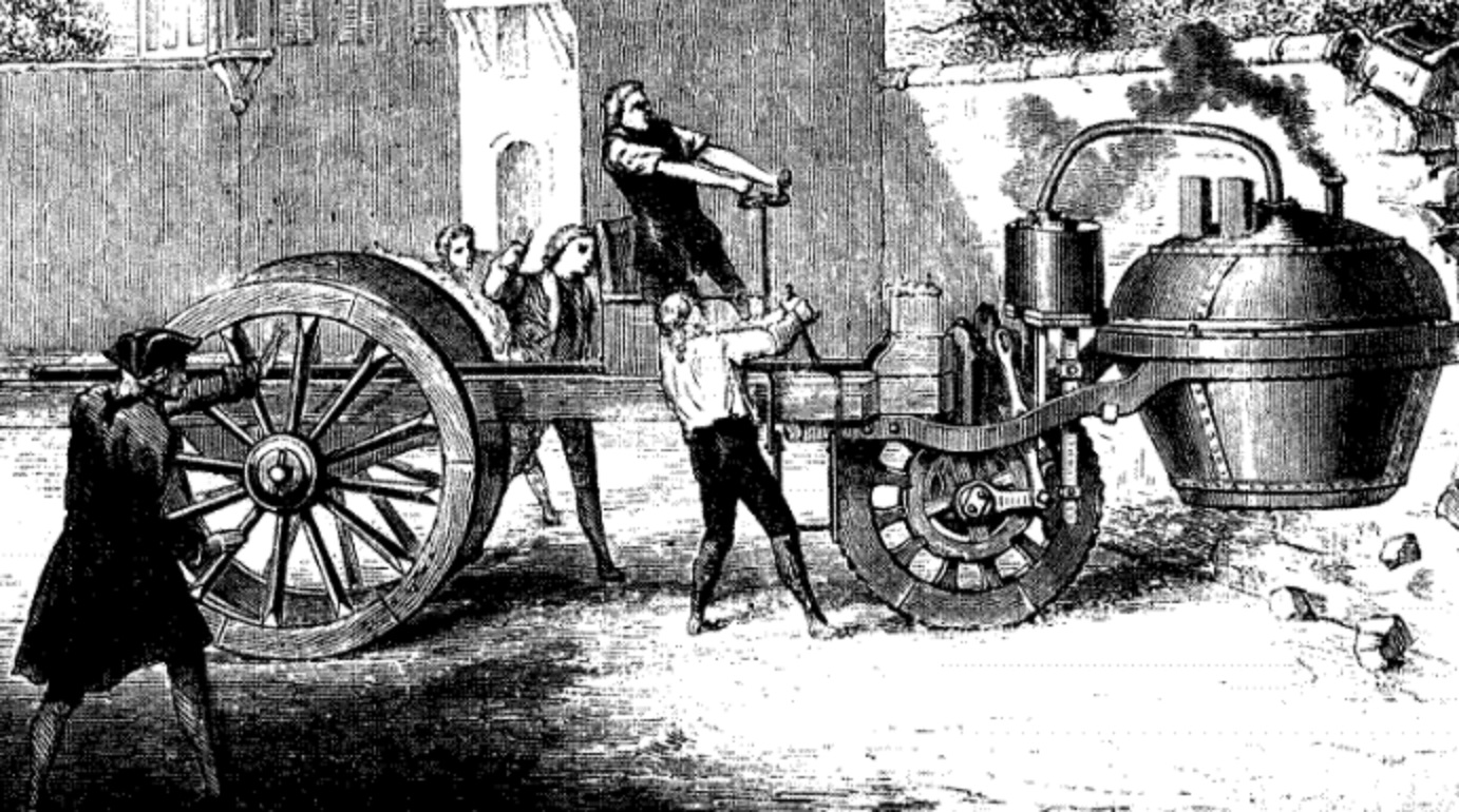 The first known automobile accident 1771