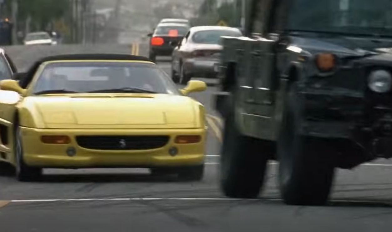 Ferrari F355 Spider And 1992 Hummer  The Rock  
