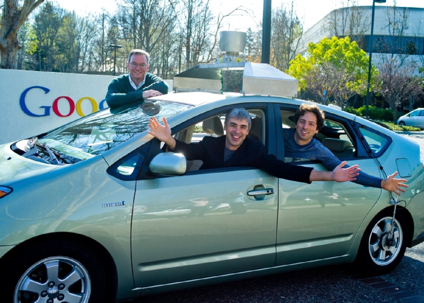 Google Self-Driving Car with people inside - 2014
