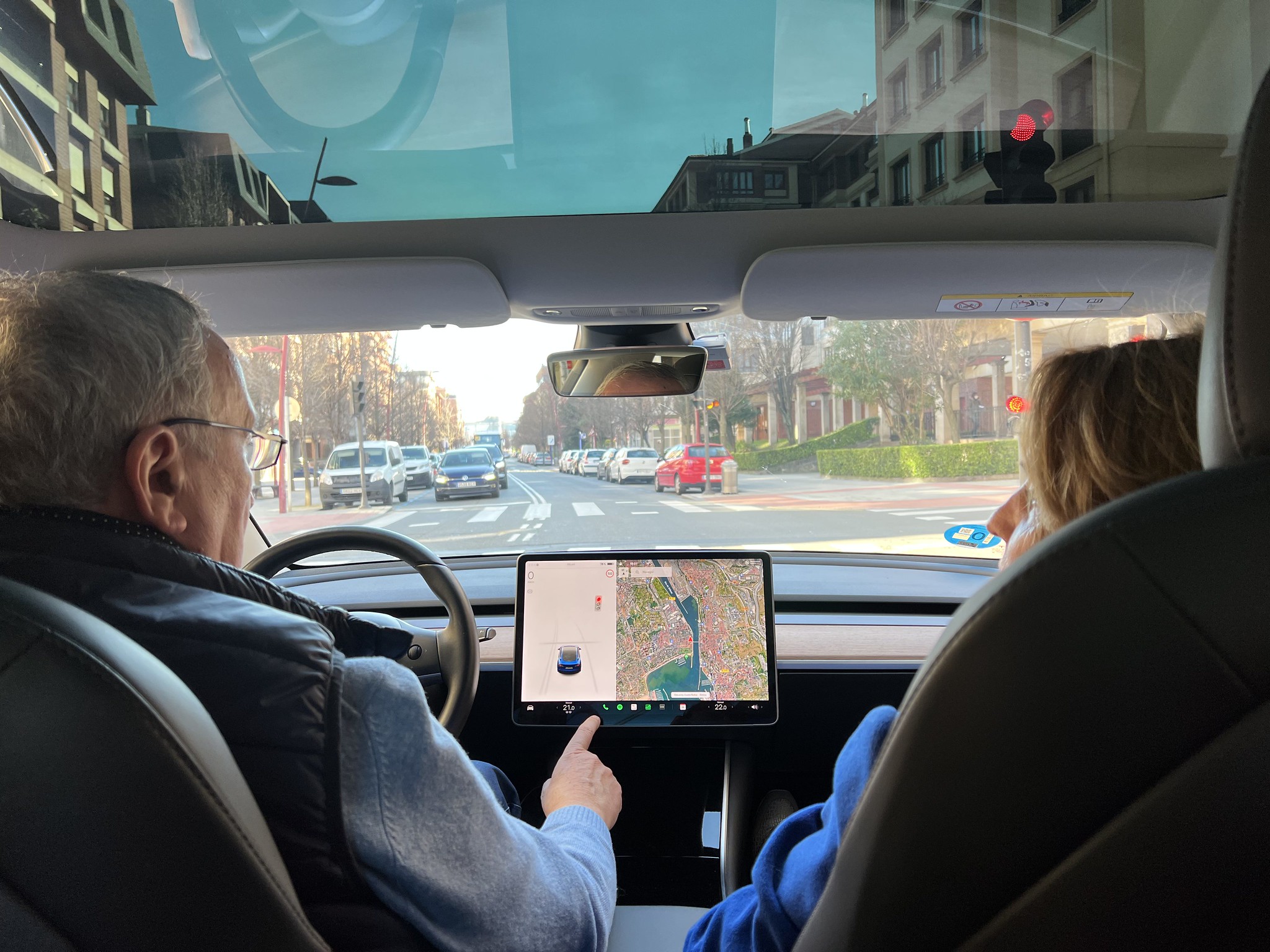 Couple in Tesla Model 3 - 2019