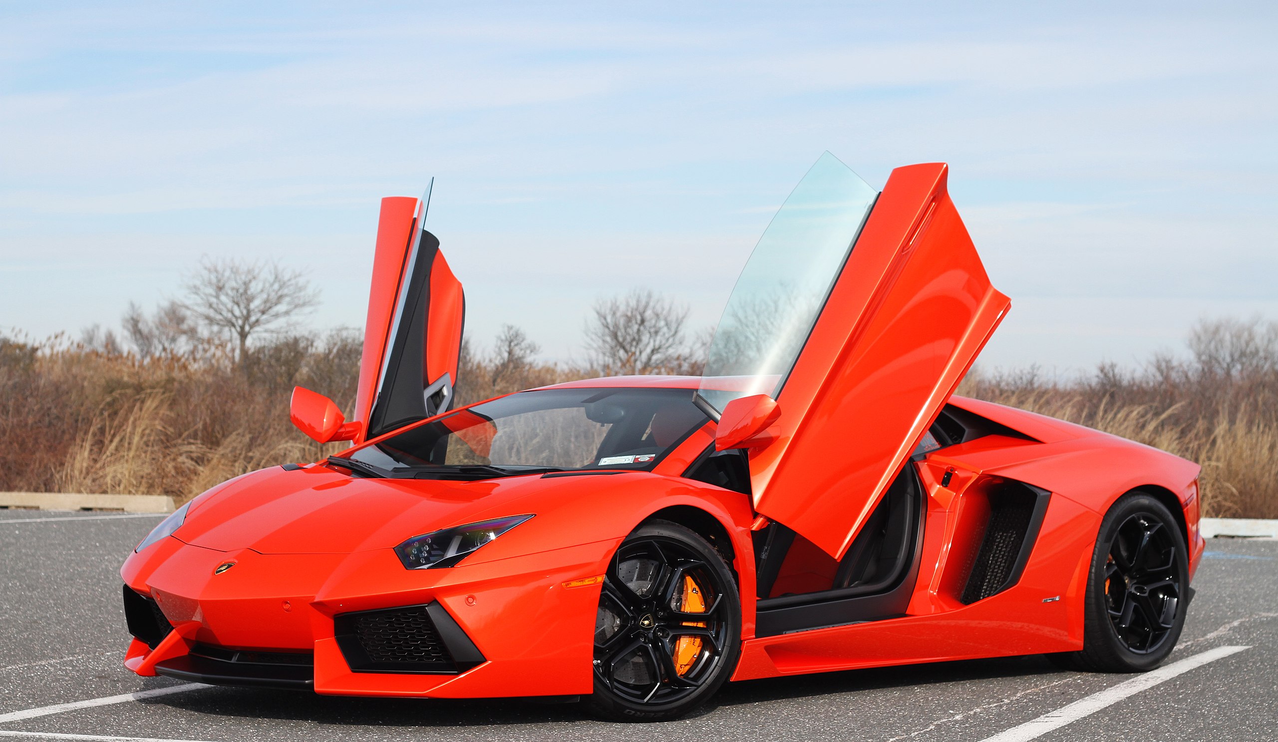 Lamborghini Aventador with open door - 2012