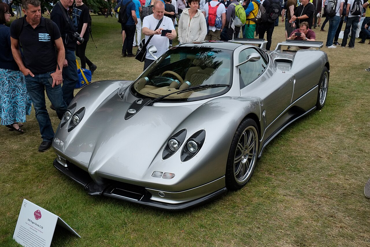 Silver Pagani Zonda outside - 2017