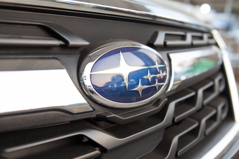 Close Up Logo Of Subaru.