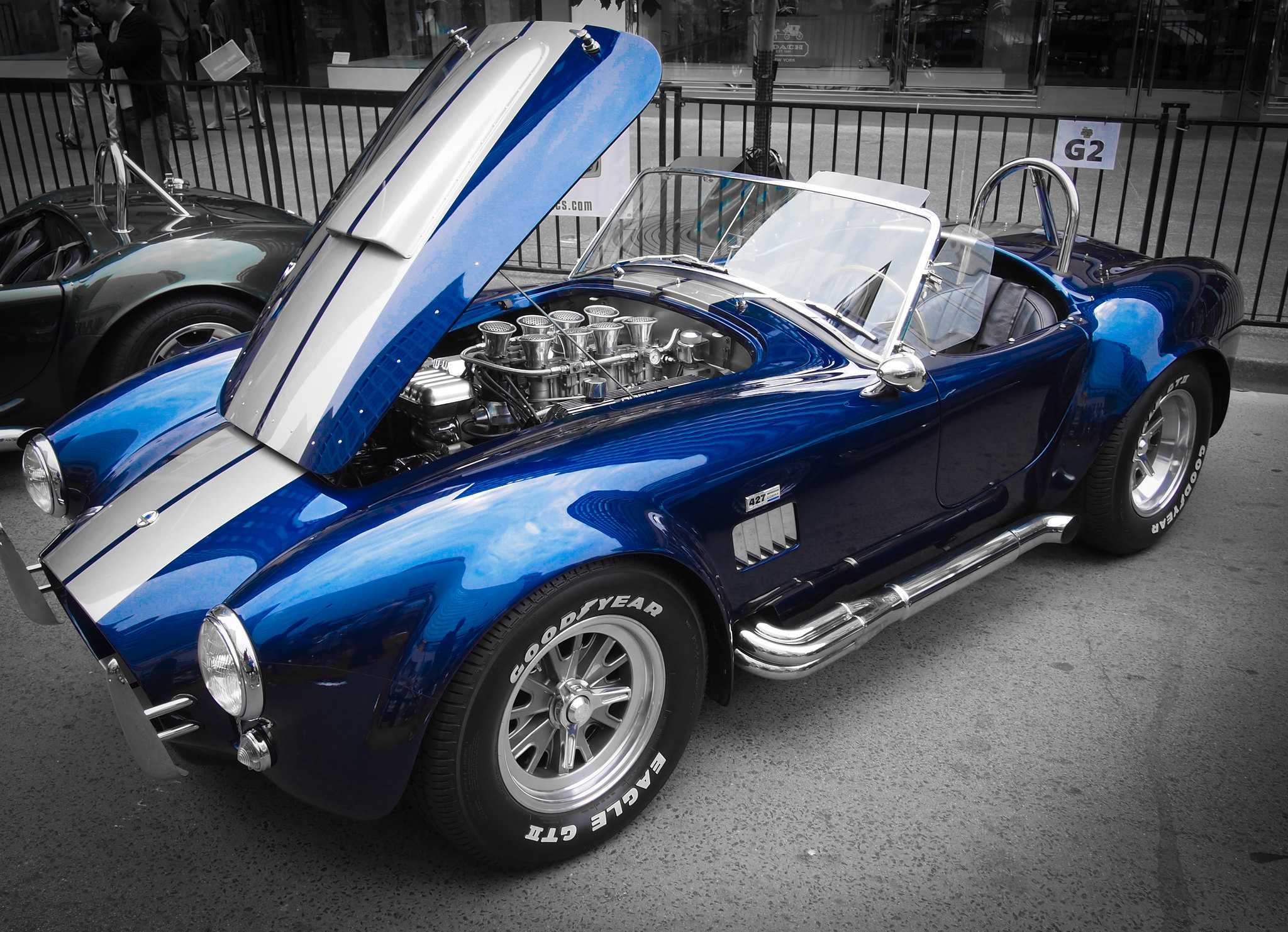 1965 - 427 blue Shelby Cobra engine.