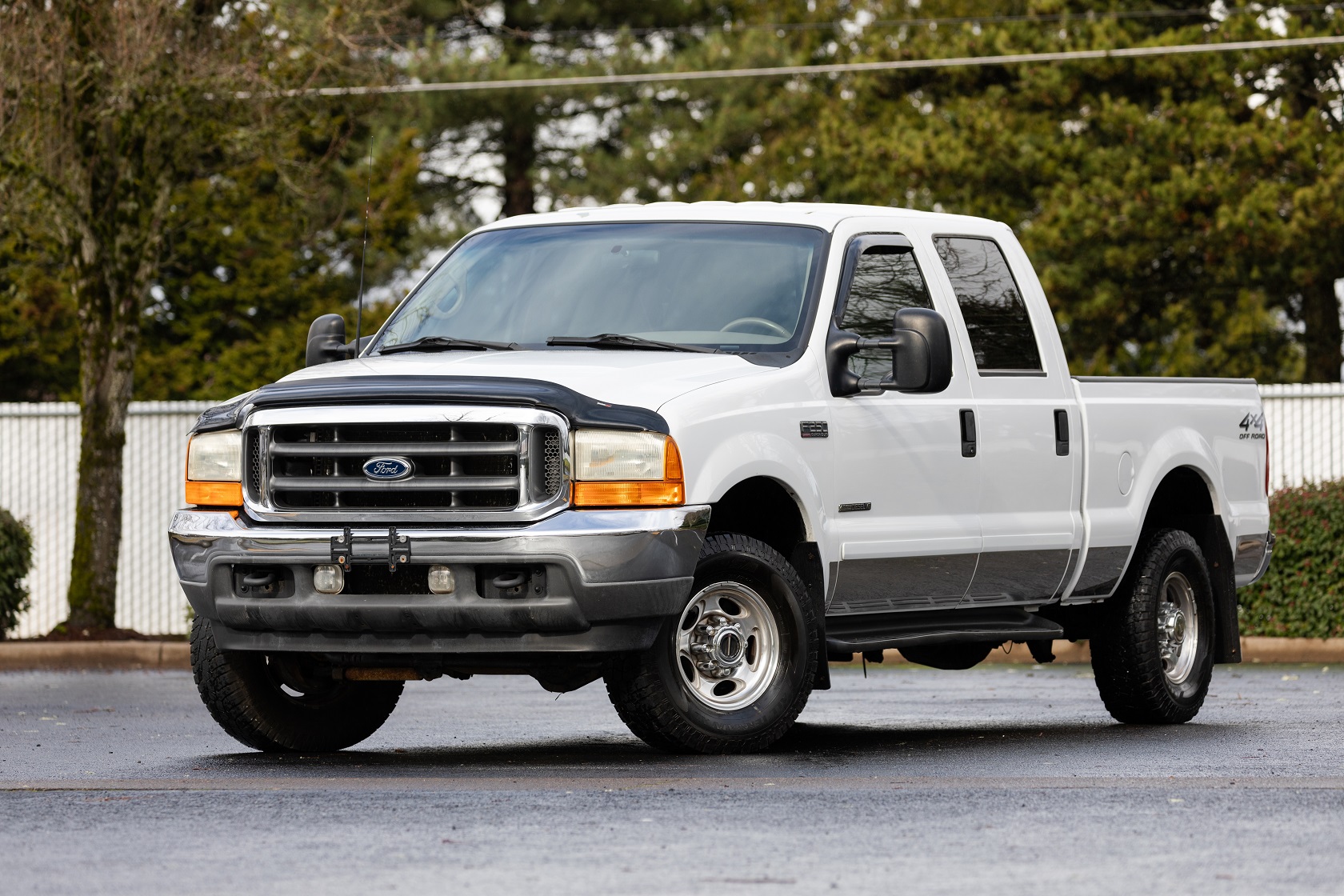 Portland, Oregon-USA-Jan 23, 2024- White Ford F-250 Exterior Photography