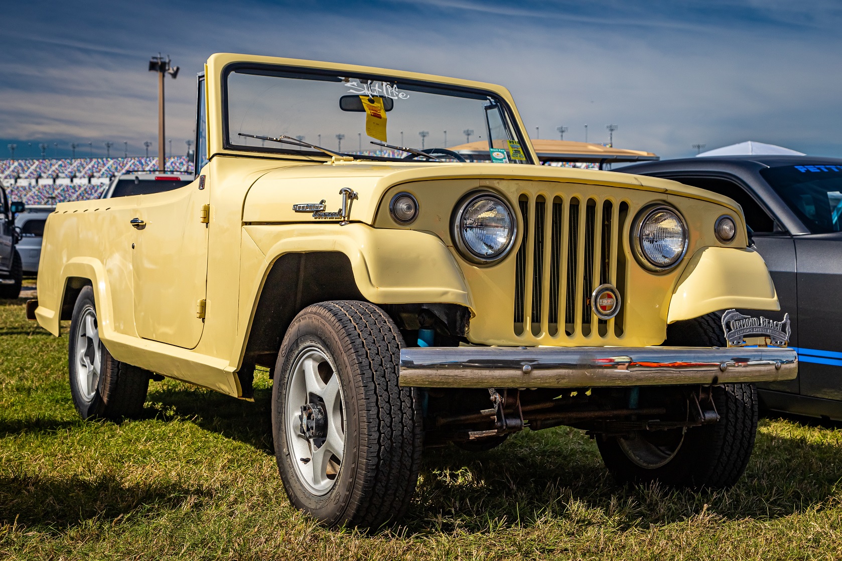1966 Kaiser Jeep Jeepster Commando Open Roadster at a local car show - 2018