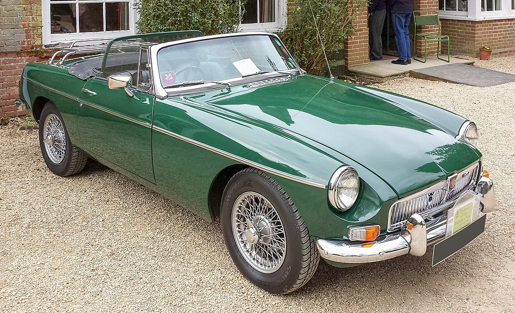 Close Up Photo of Green MG MGB Open Roadster 1969