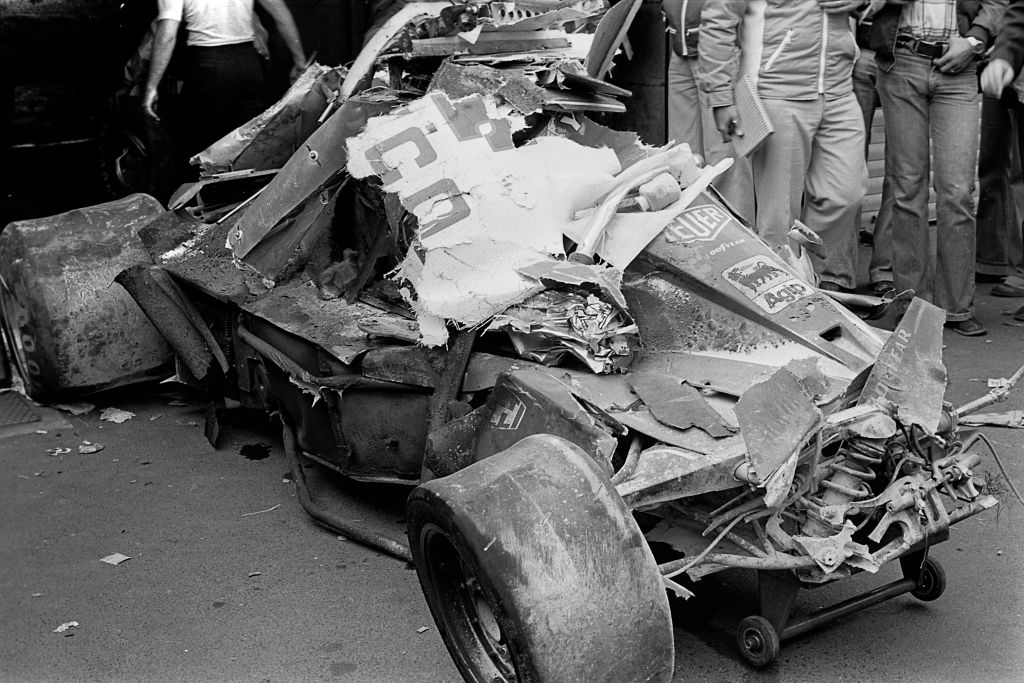 Niki Lauda Niki Lauda car after crash