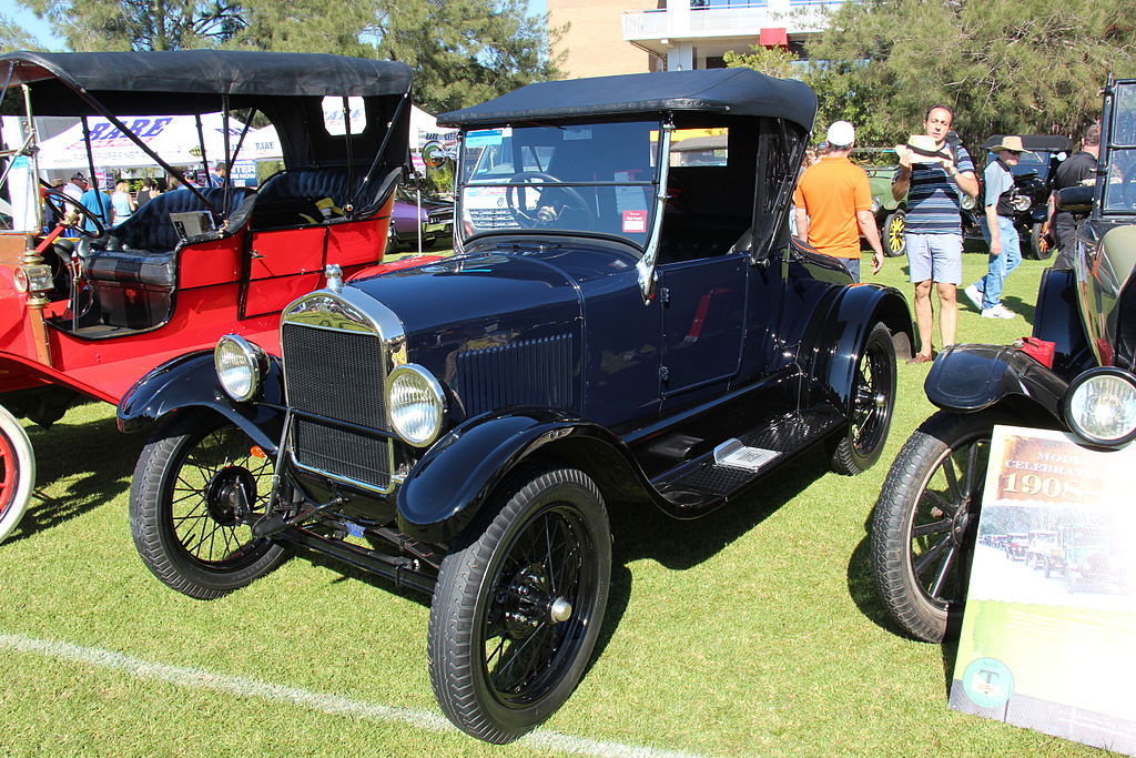 Close Up Photo of Black 1927 Ford Model T Roadster