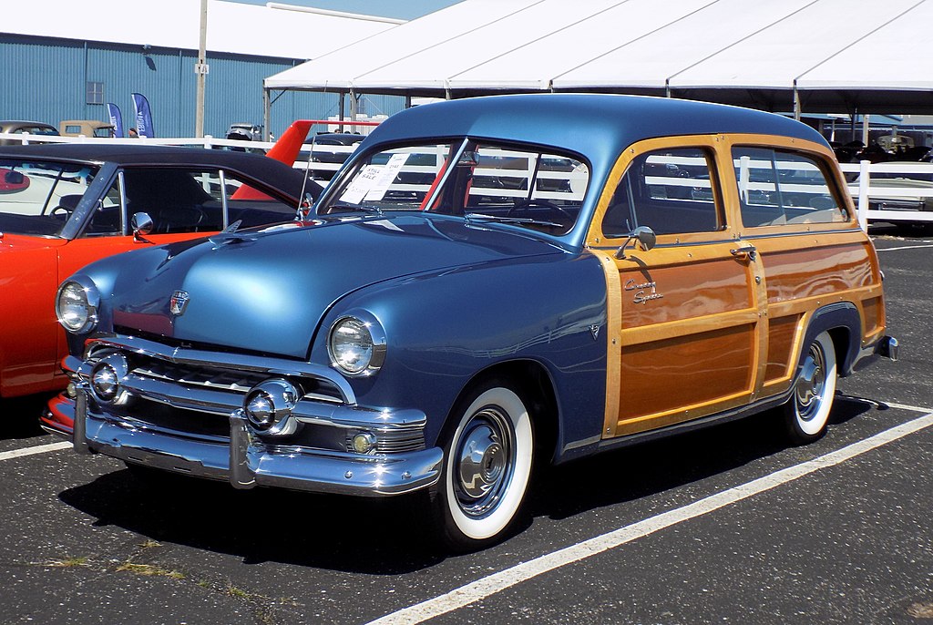 1951 Ford Country Squire on a parking lot