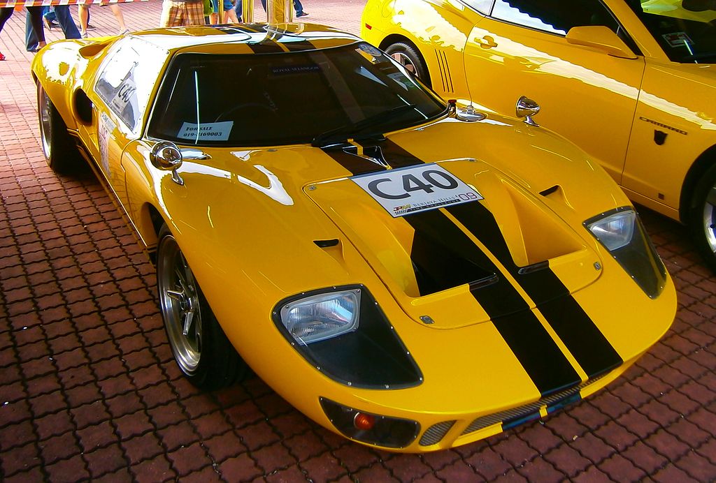 Yellow 1964 Ford GT40 at Sepang Intl. Circuit, Malaysia