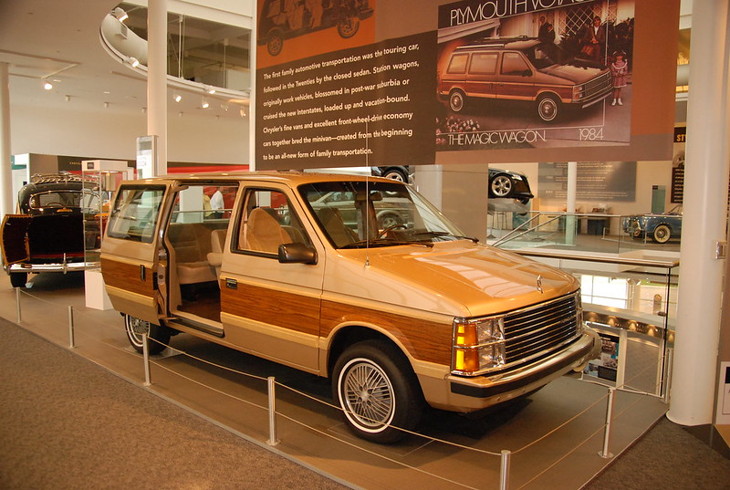 Close Up Photo of 1984 Plymouth Voyager minivan