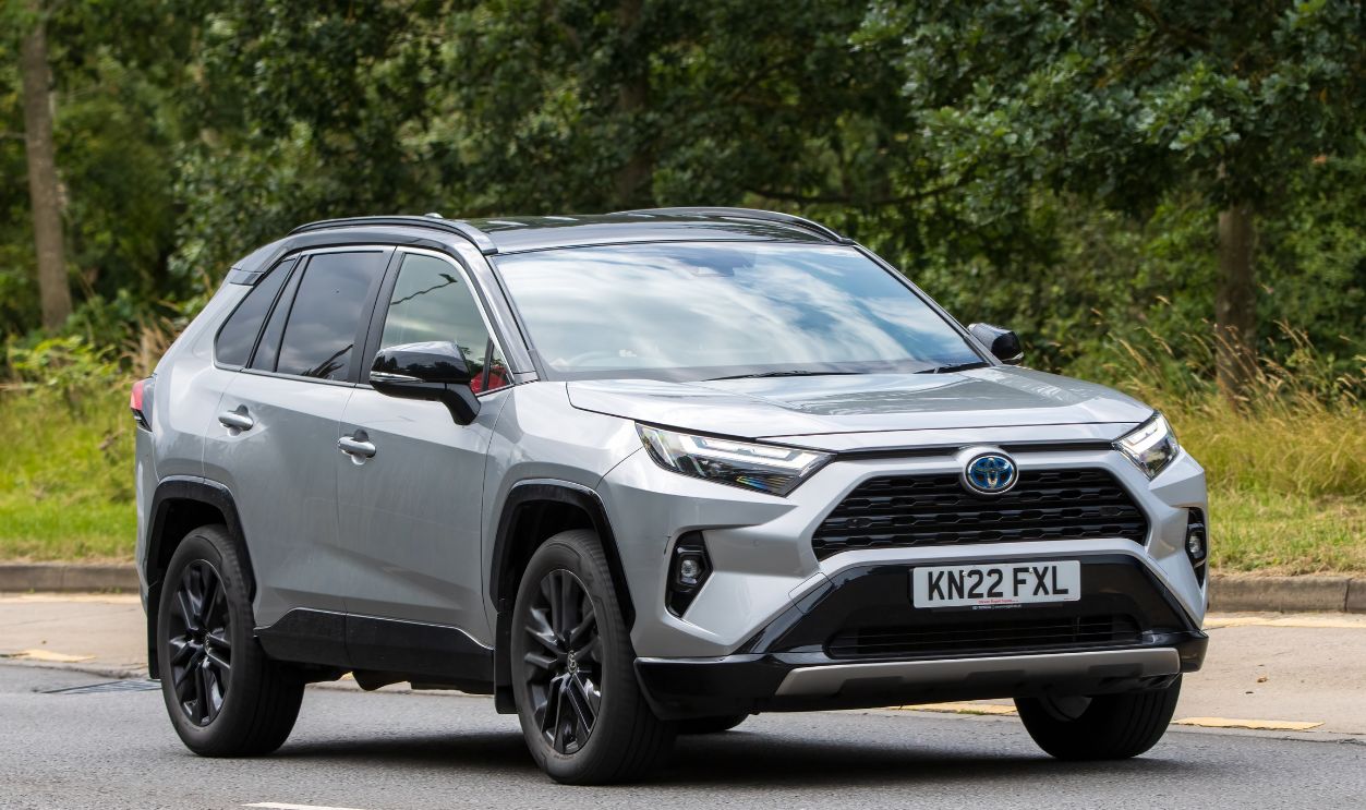 2022 silver hybrid electric TOYOTA RAV4 car