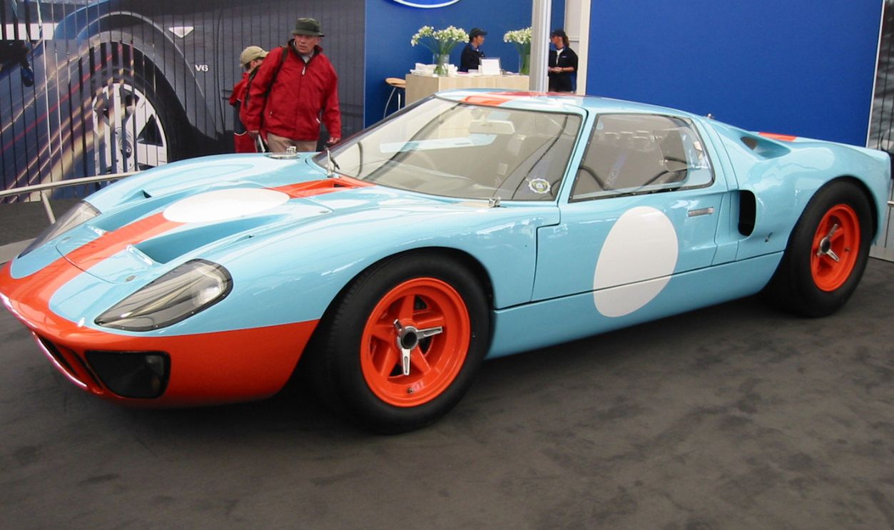 Ford GT40 at the Goodwood Festival of Speed, with Gulf Oil racing colours.
