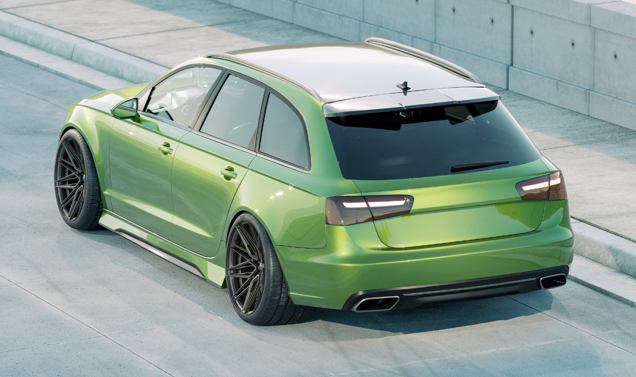 3D rendering of a brand-less generic concept car