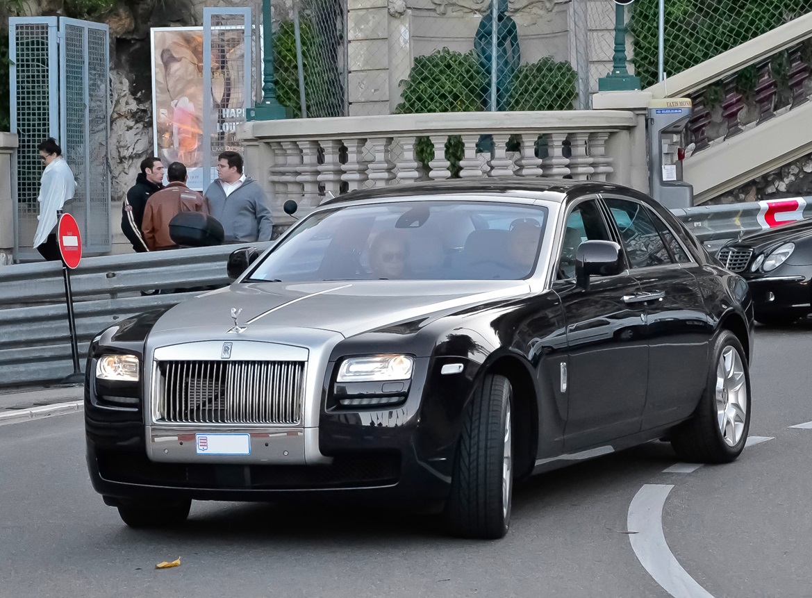 Black Rolls-Royce Ghost on the road - 2012