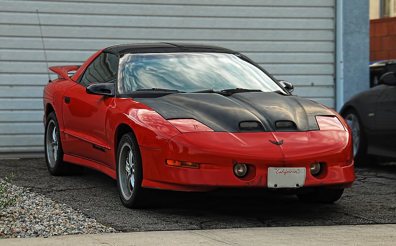 Red Pontiac Firebird TransAm