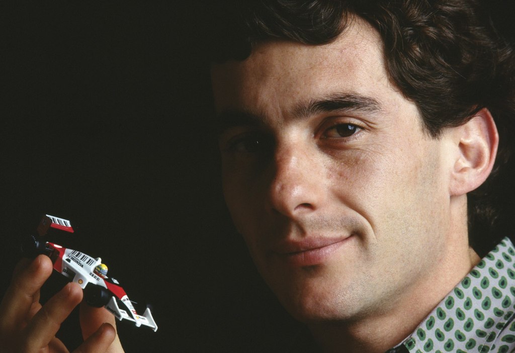 Ayrton Senna With A Toy Car