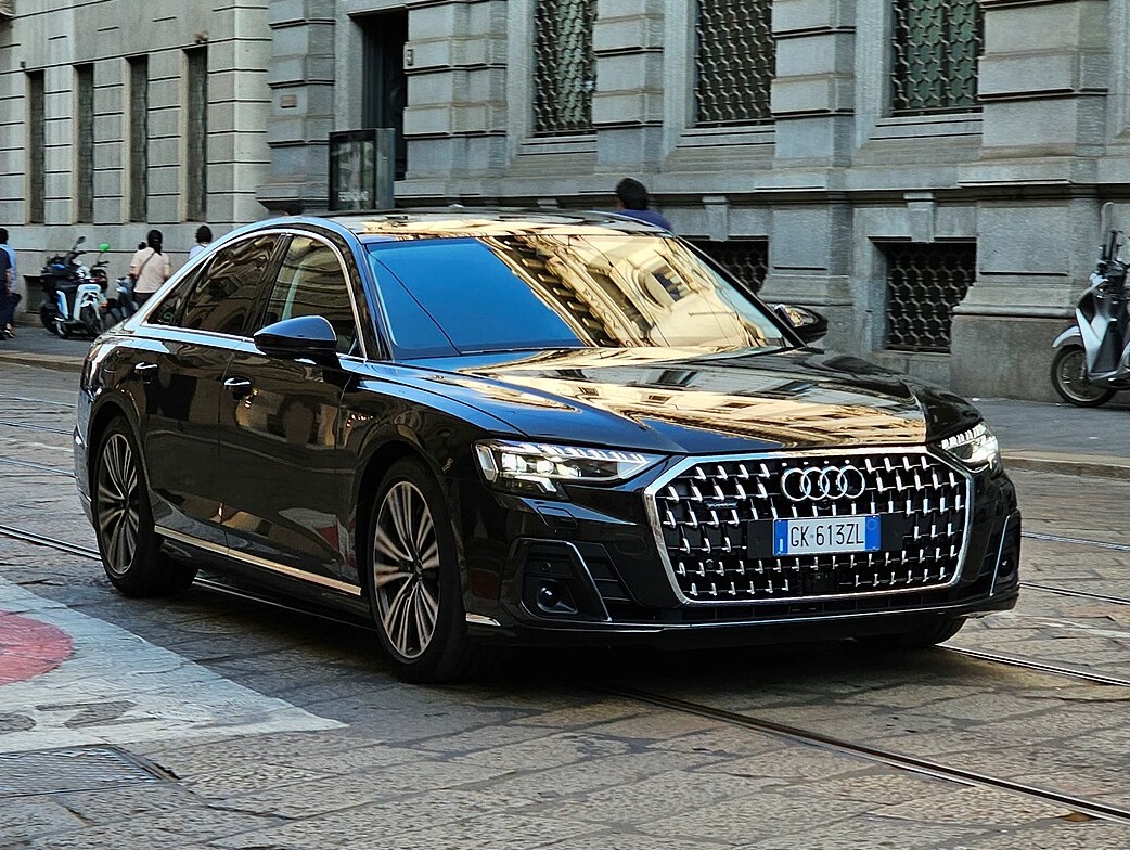 Brilliant Black Audi A8 Quattro D5 Facelift sedan.