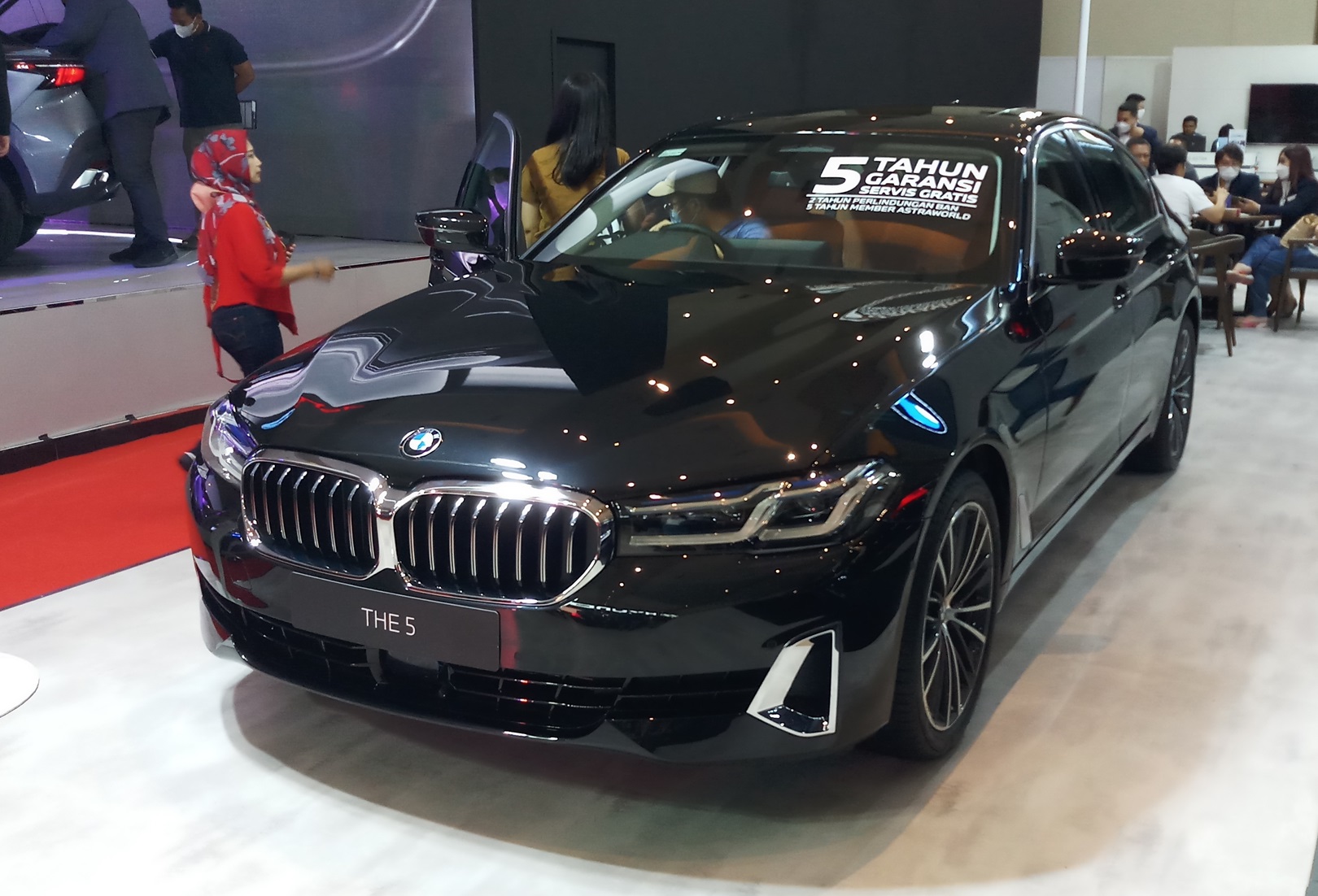 BMW 5 series G30 on display at the JIEXPO in Jakarta, Indonesia