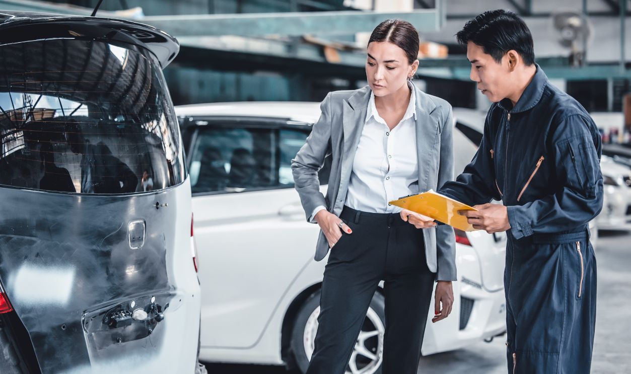Mechanic working in a car repair shop
