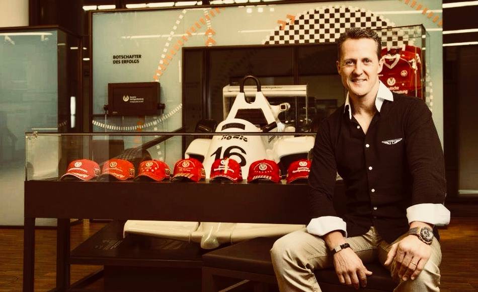 Michael Schumacher posing