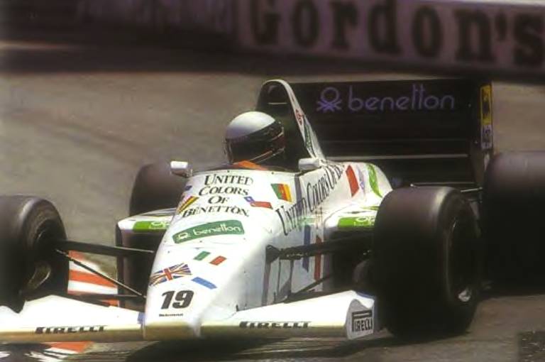 Teo Fabi in a Toleman car
