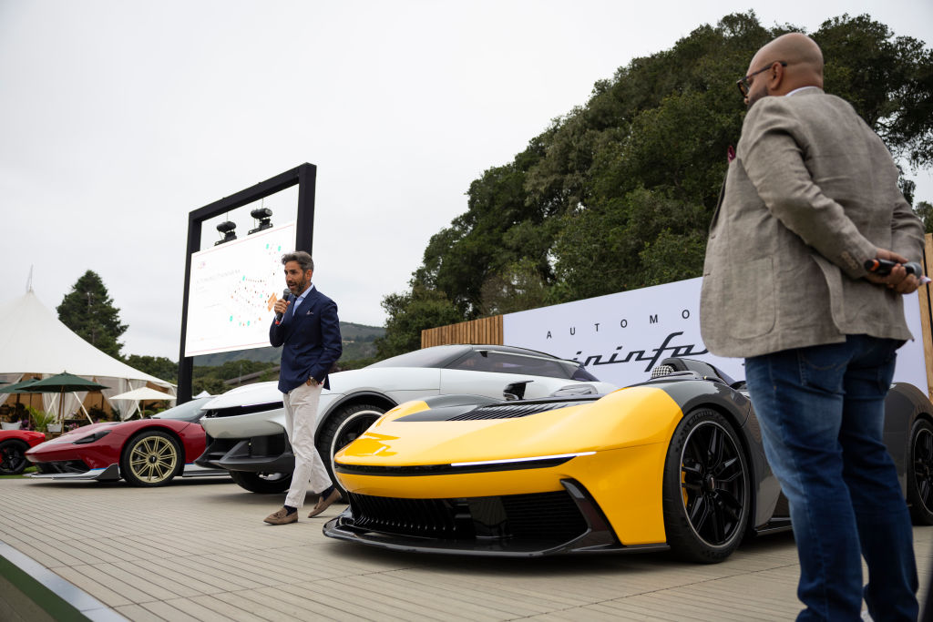 Paolo Dellacha, CEO of Pininfarina launches the B95 at The Quail