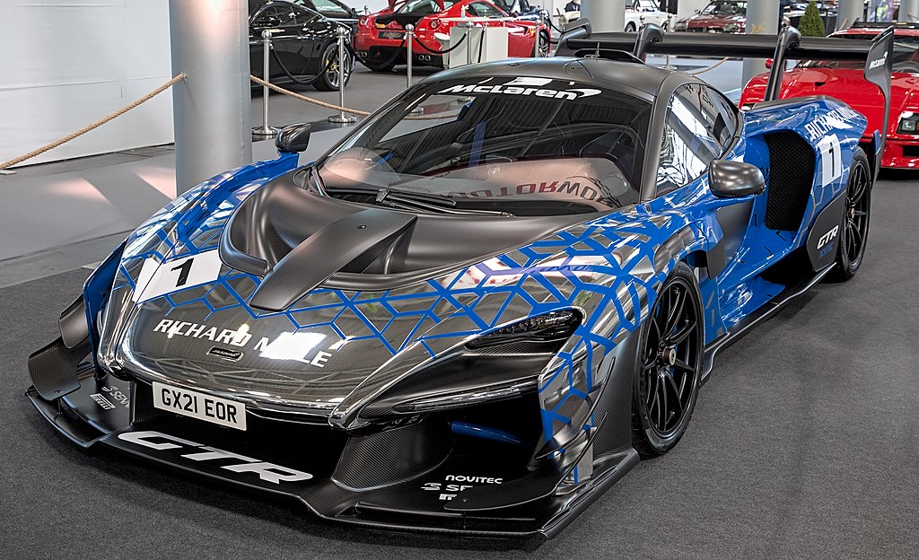 McLaren Senna GTR displayed on exhibition