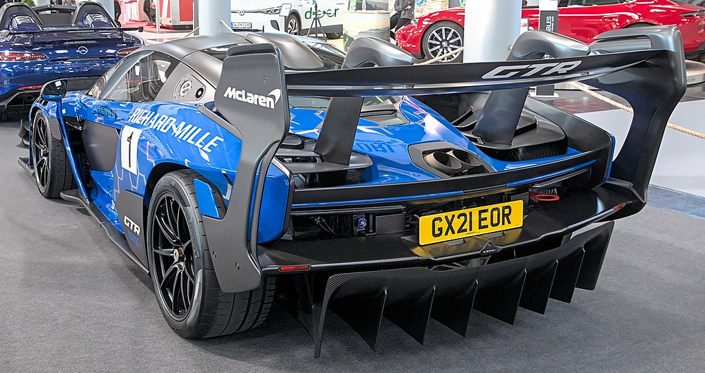 McLaren Senna GTR back displayed on exhibition