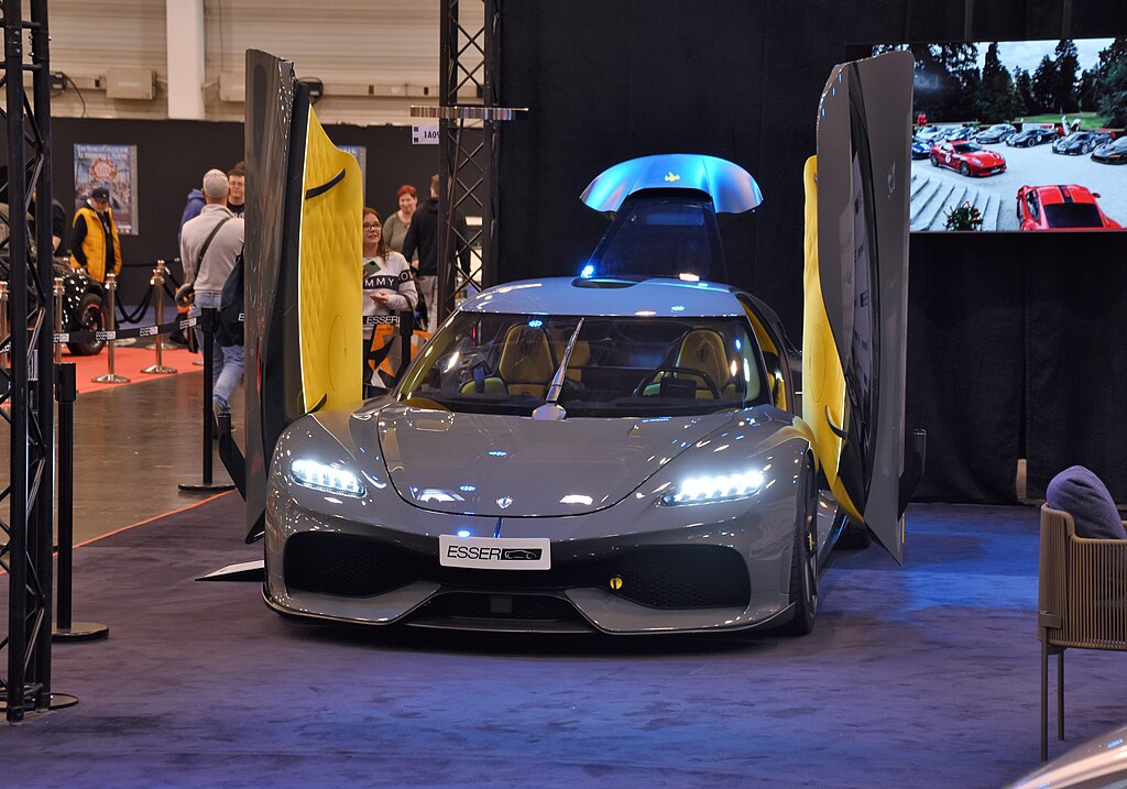 Close Up Photo of Koenigsegg Gemera displayed on exhibition