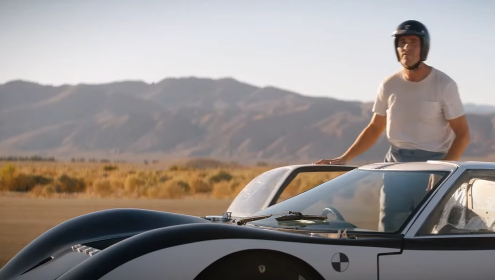 Screenshot of Christian Bale (Ken Miles) from Ford v Ferrari (2019)