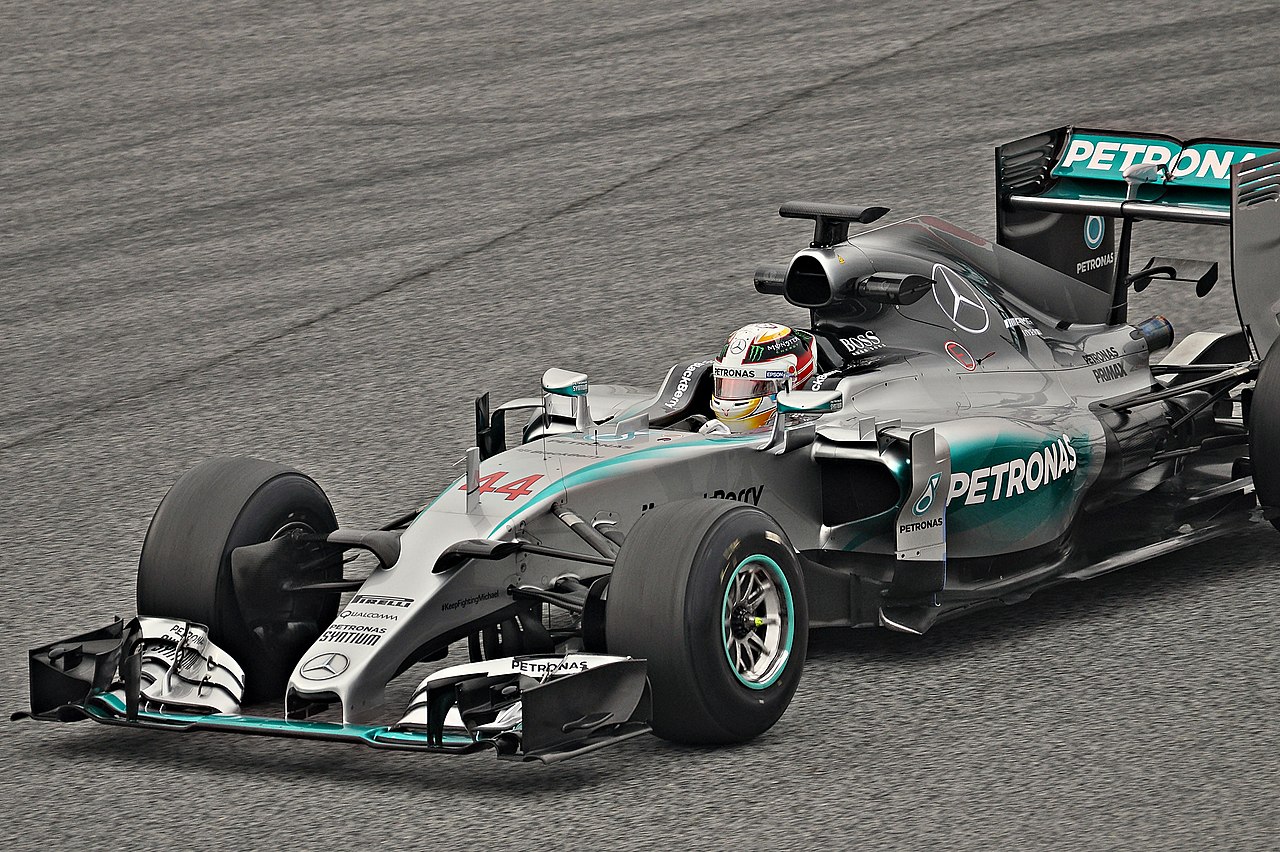 Lewis Hamilton's Mercedes at Test days Barcelona