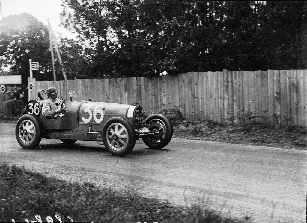 William Grover-Williams in his racing car