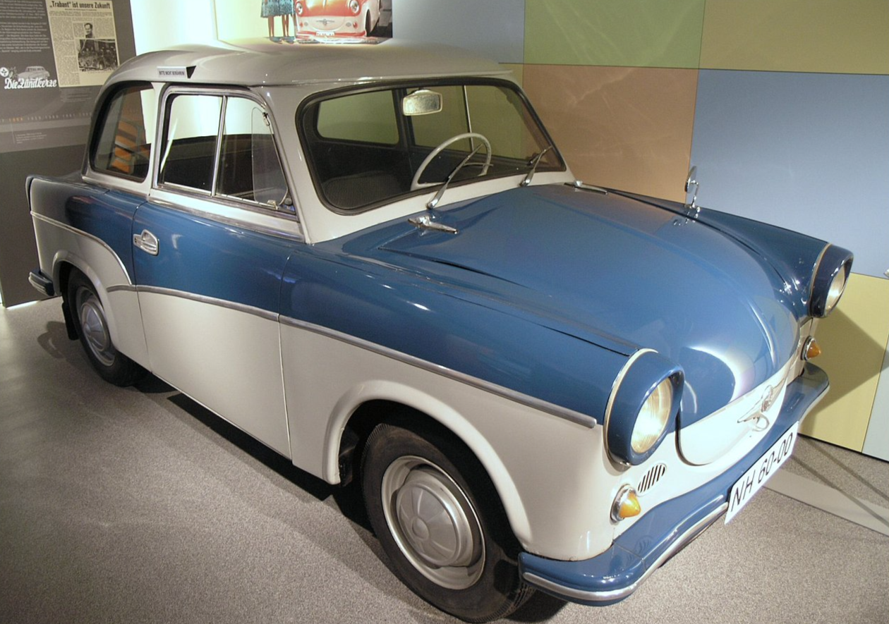 A Trabant (type P50, a.k.a. “Trabant 500”) in the August Horch Museum, Zwickau.