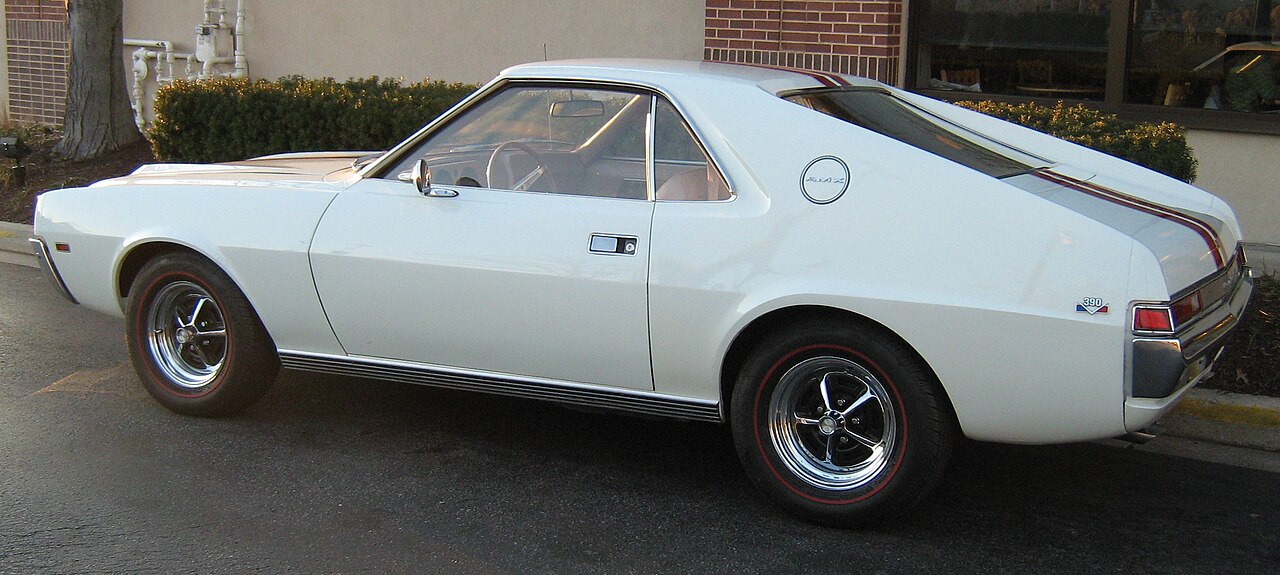 1968 White with red stripes Amc Amx