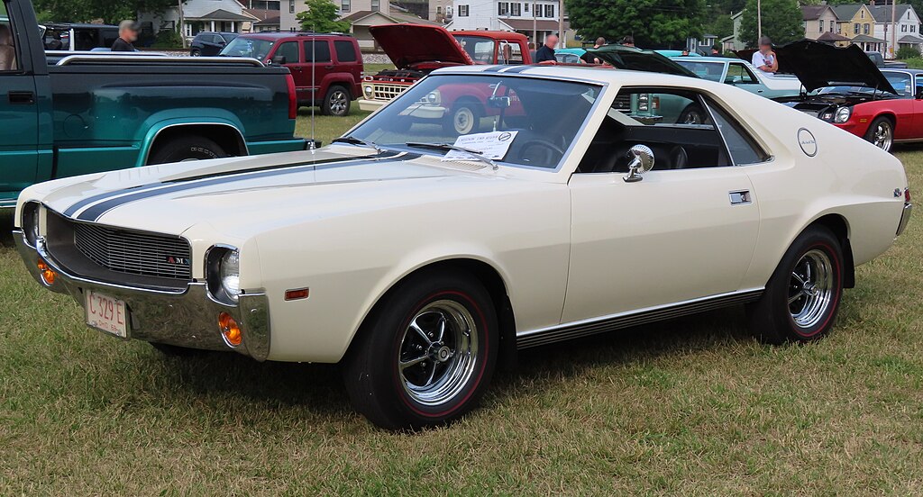 1968 White AMC AMX 390 Go Package