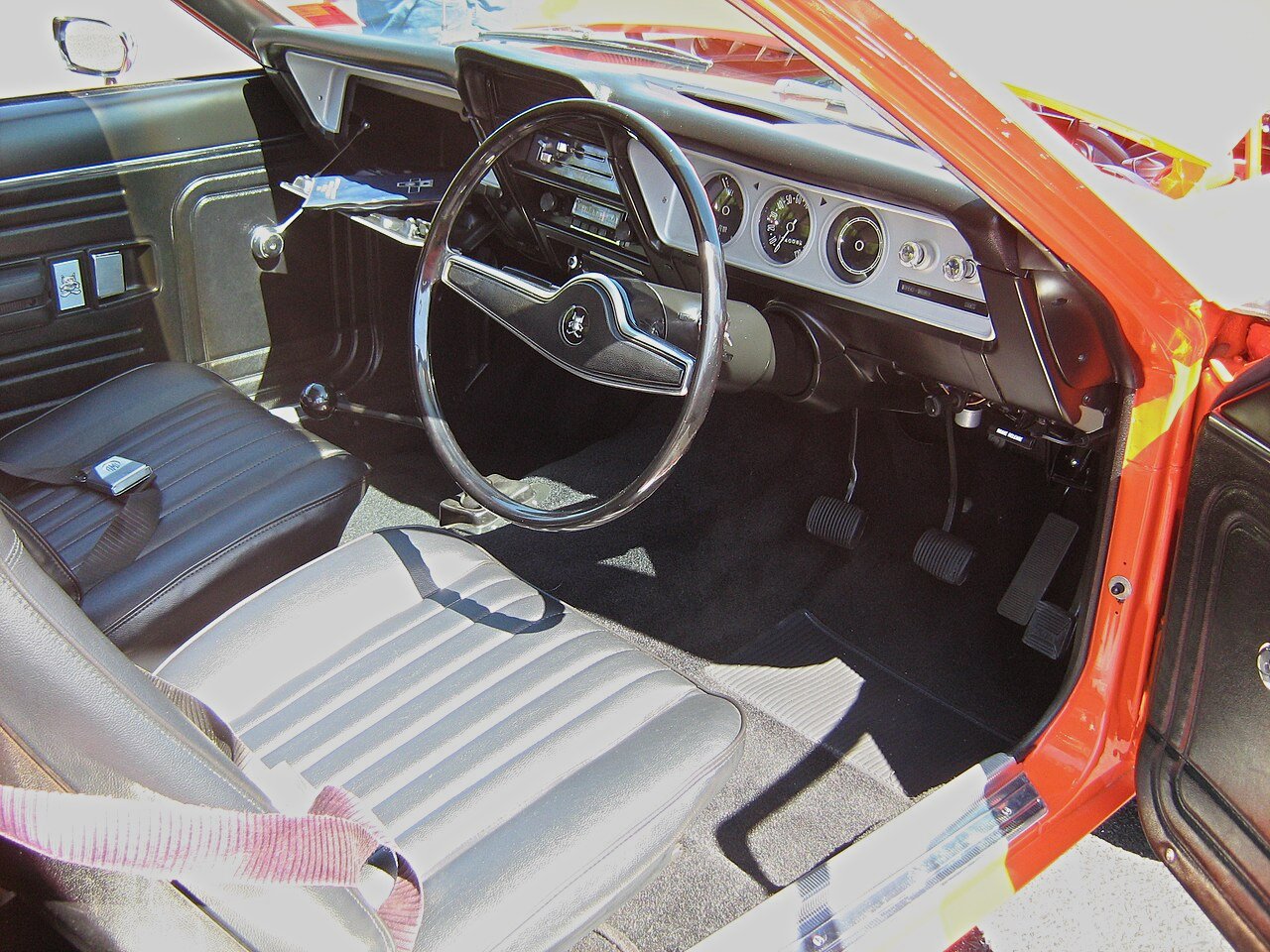 Driver's cockpit of a 1971 AMI Rambler Gremlin assembled in Australia