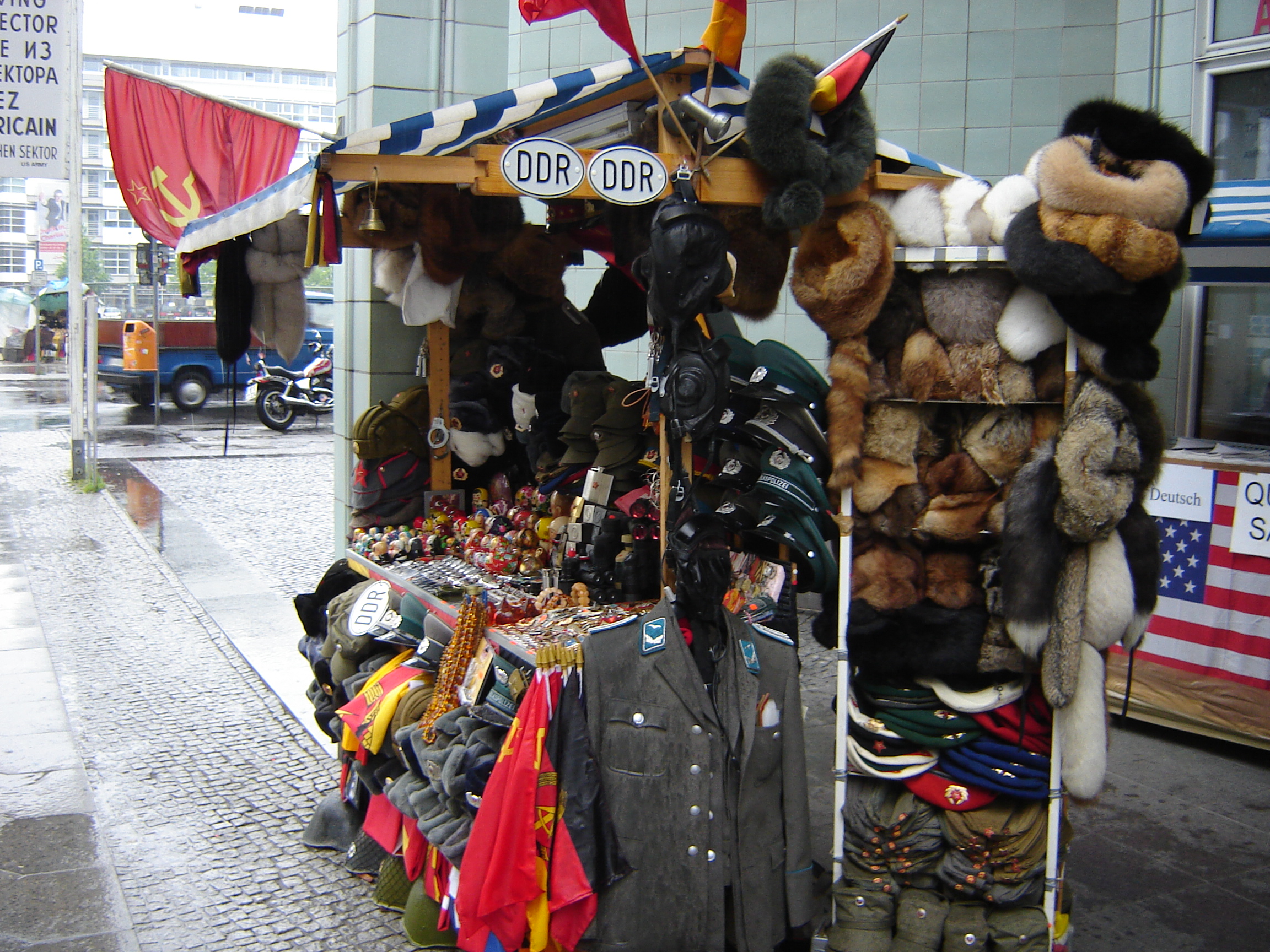 A booth selling East German memorabilia - 2006