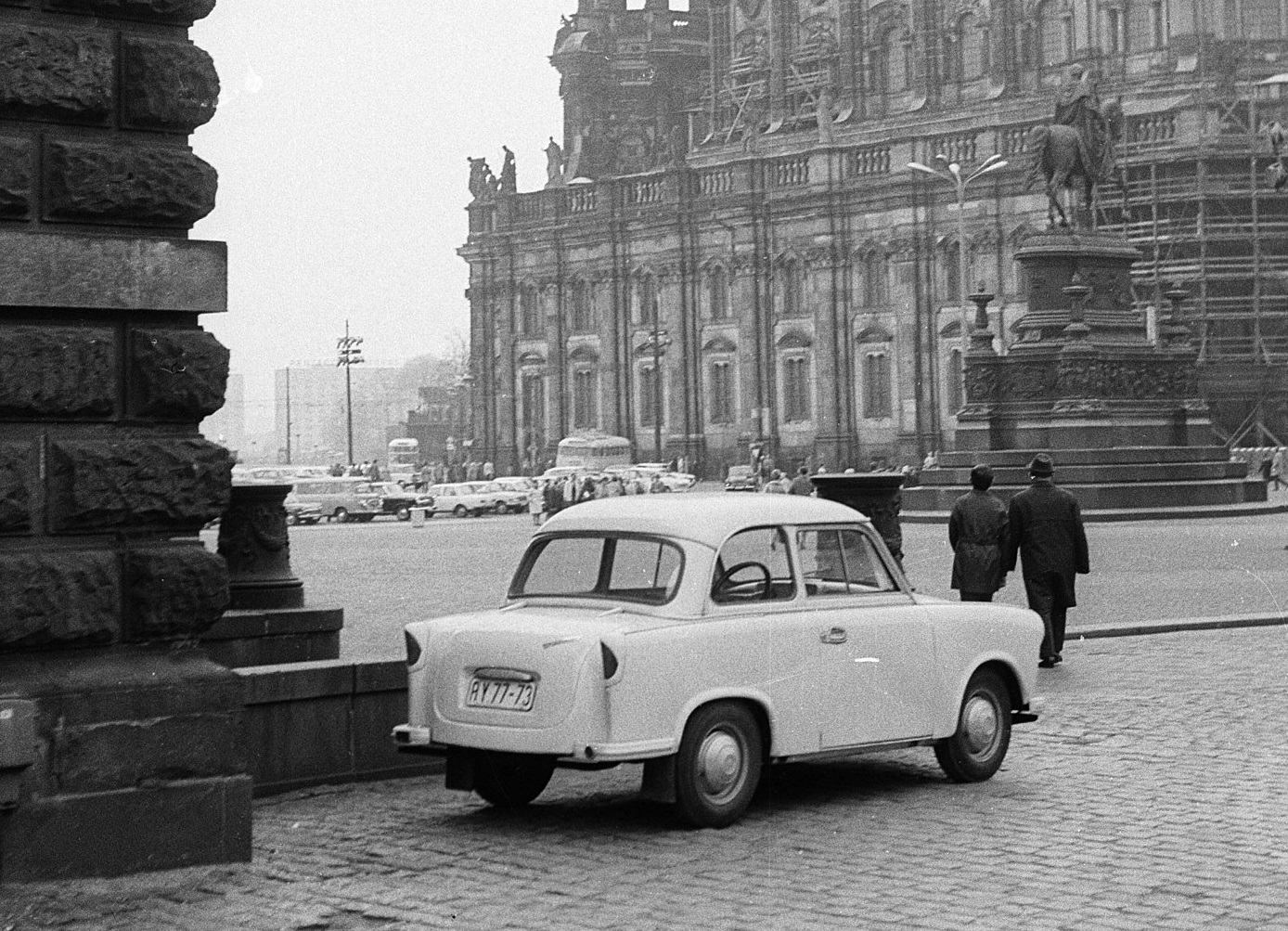 Trabant on the street.
