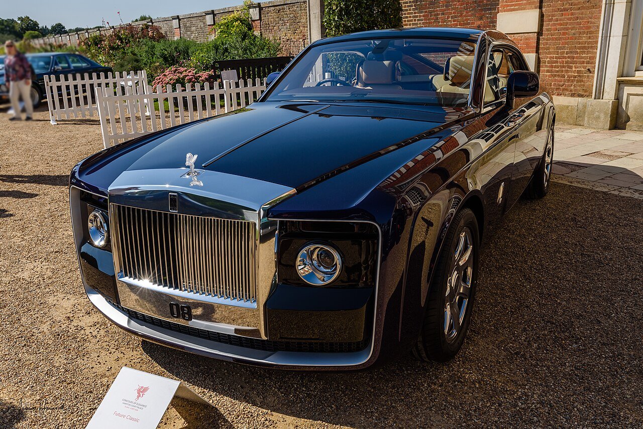 Black Rolls-Royce Sweptail front side