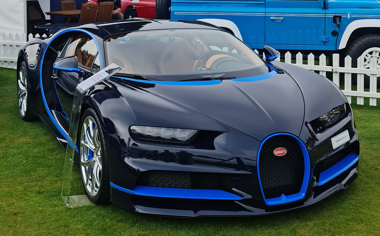 A Bugatti Chiron taken at the 2021 Salon Prive.