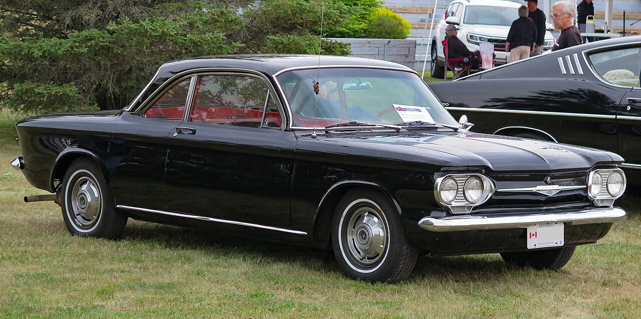 1961 Chevrolet Corvair Monza Club Coupe in Tuxedo Black