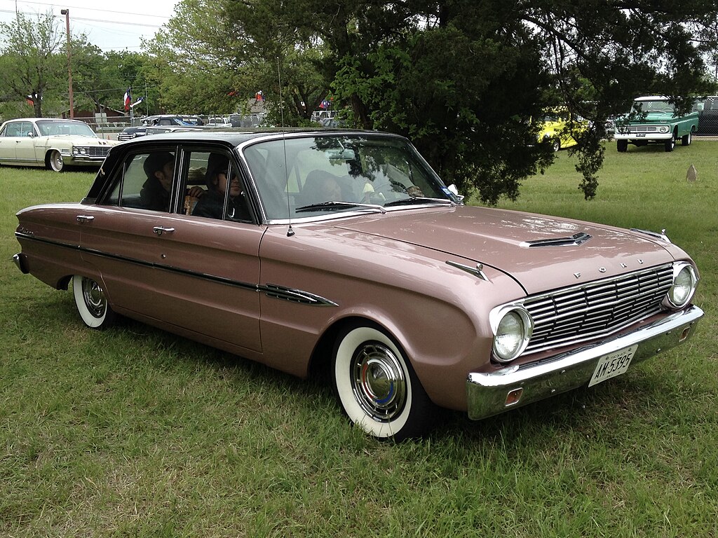 Pink Ford Falcon sedan