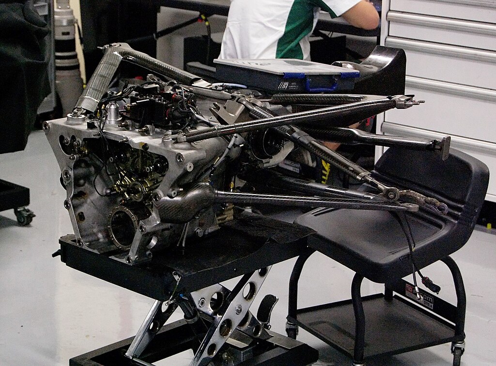 The gearbox from the Lotus T127 Formula One Car - 2010