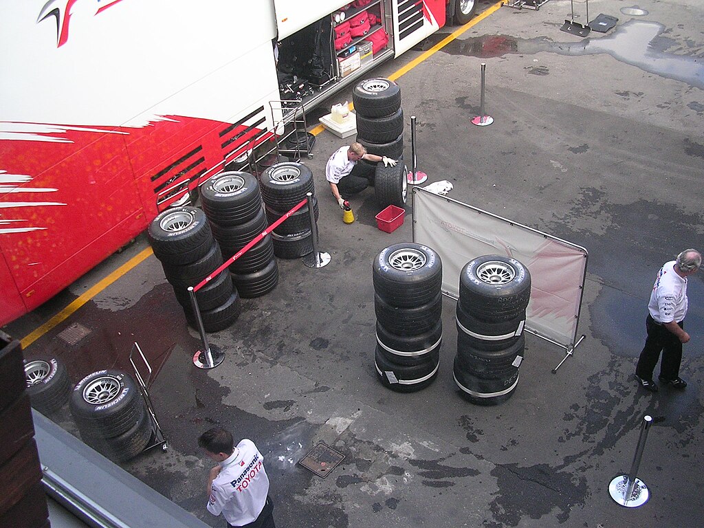 F1 tires at F1 Monza 2004