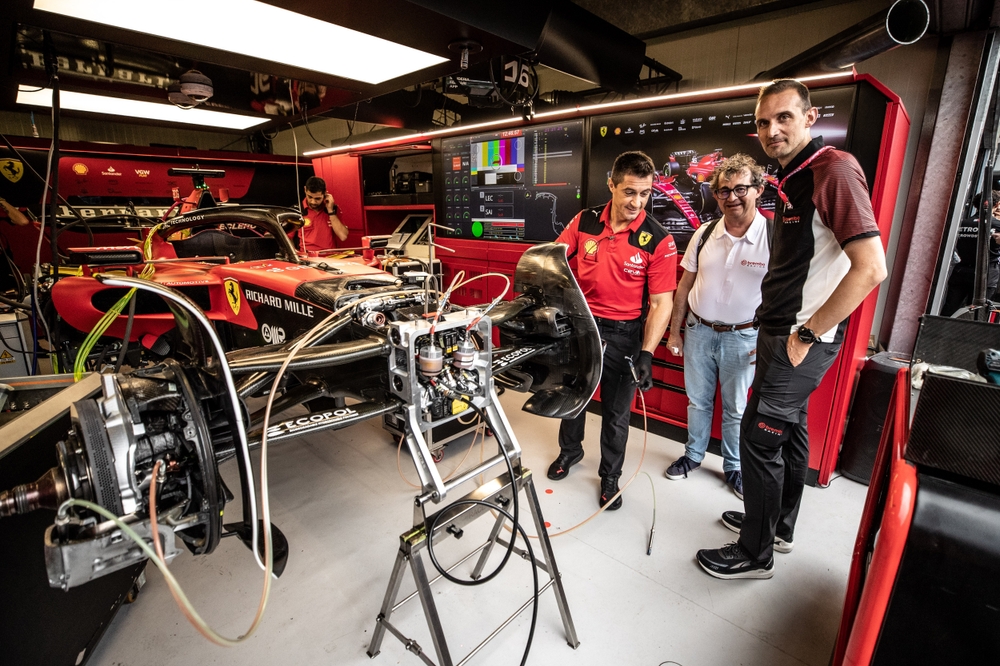 Technicians of Brembo brakes at Ferrari - Monaco 2023