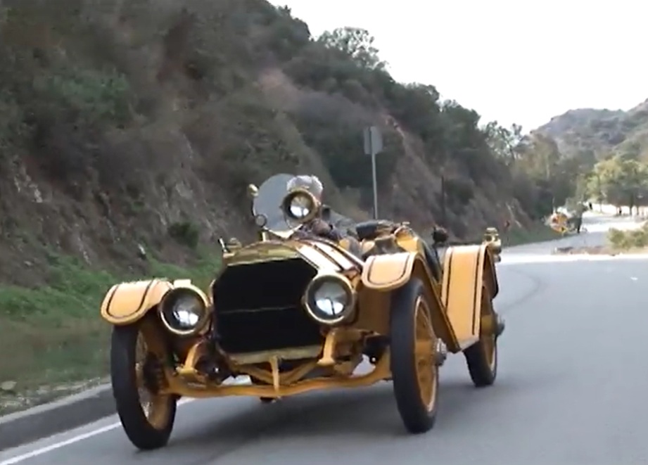 A visually captivating still taken from a pivotal moment in the television series Jay Leno's Garage (2015-2022)