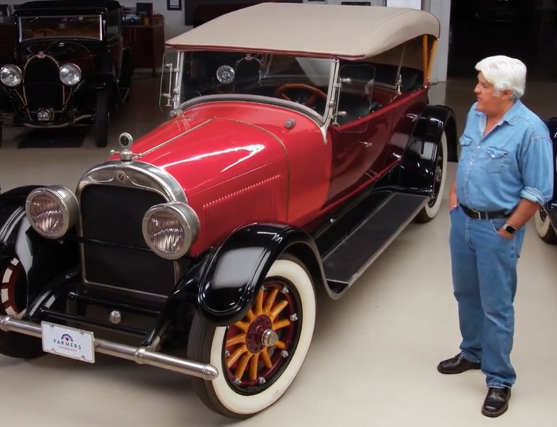 A visually captivating still taken from a pivotal moment in the television series Jay Leno's Garage (2015-2022)